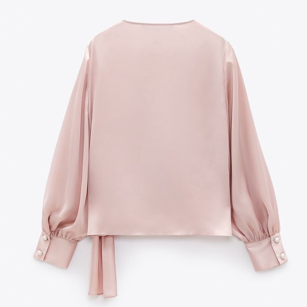 ZARA SATIN CROSSOVER TOP - Picture 4 of 6